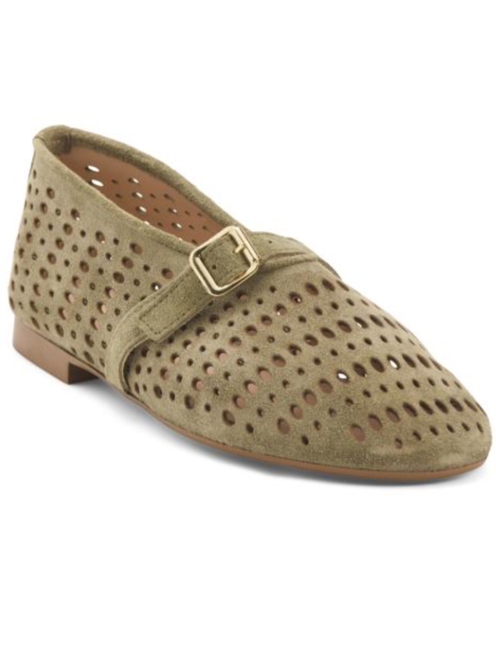 NWT IL TOSCANO made in italy suede perforated mary jane flats Size EU39/US8.5